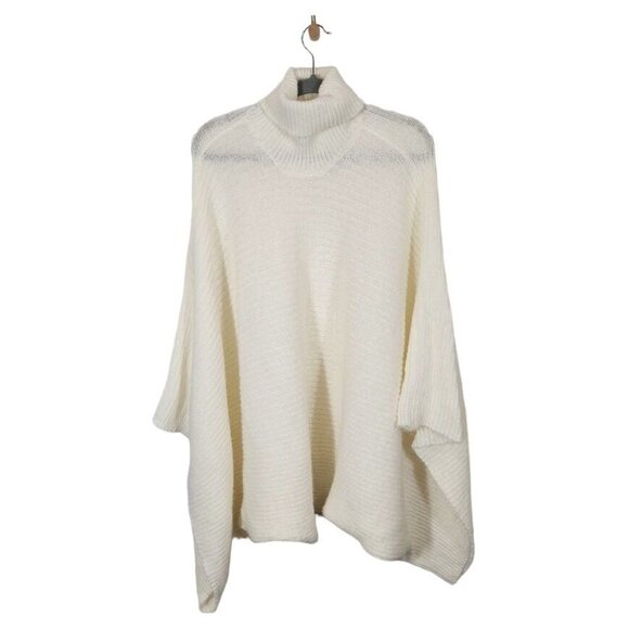 SHEIN Solid color batwing sleeve turtleneck‎ top in Ivory - Size Large - Picture 2 of 9